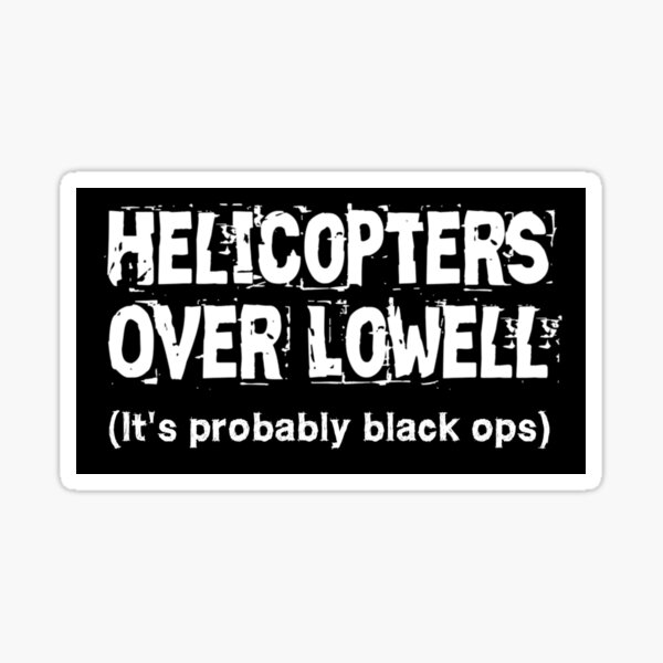 Helicopters Over Lowell basic logo Sticker
