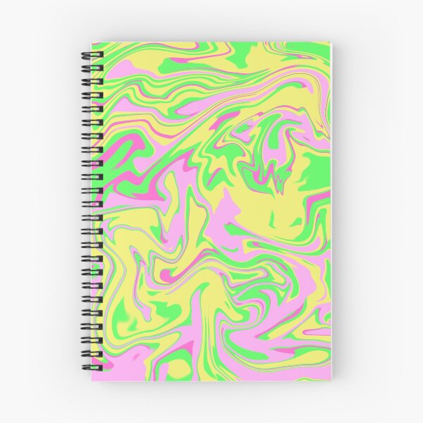 Item preview, Pink green retro swirl marbling fluid art designed and sold by TiggsDesigns.