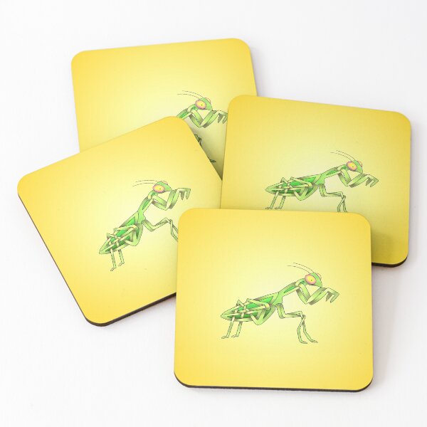 Item preview, Mantis Celtic knot on yellow designed and sold by KnotYourWorld.