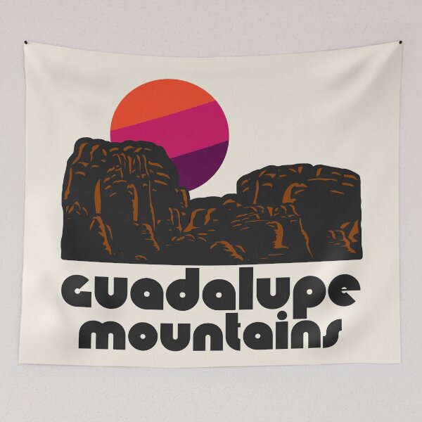 Item preview, Retro Guadalupe Mountains ))(( Tourist Souvenir National Park Design designed and sold by acquiesce13.