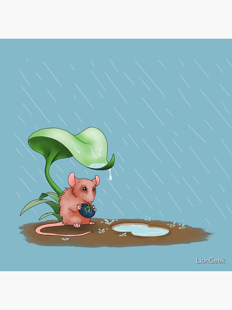 Mouse in the Rain by LionGeek