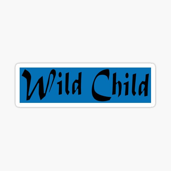 Item preview, WildChild Sticker blue designed and sold by Blackmood.