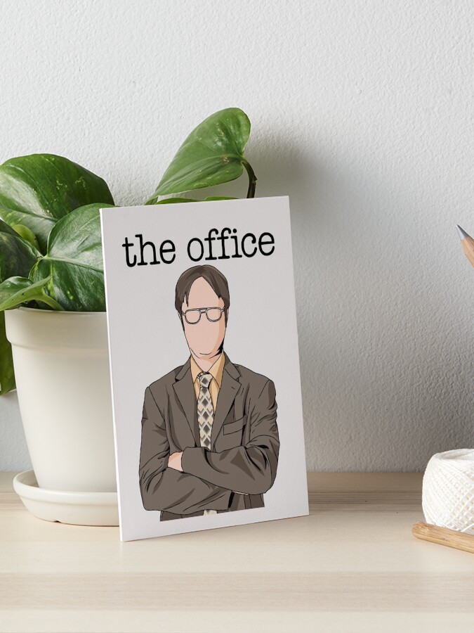 Dwight Schrute The Office Cartoon Digital Art With Font
