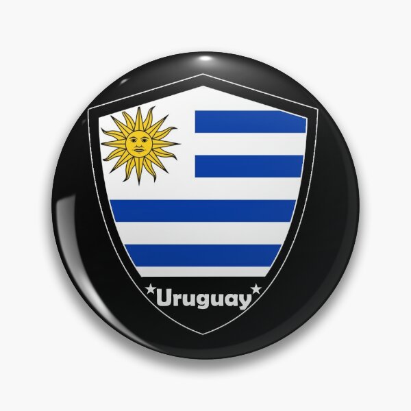 Item preview, Uruguay Flag Badge designed and sold by Gina-Driada.