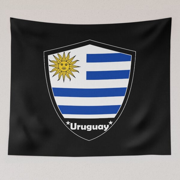 Item preview, Uruguay Flag Badge designed and sold by Gina-Driada.