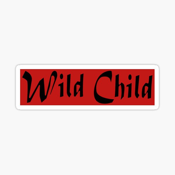 Item preview, WildChild Sticker red designed and sold by Blackmood.