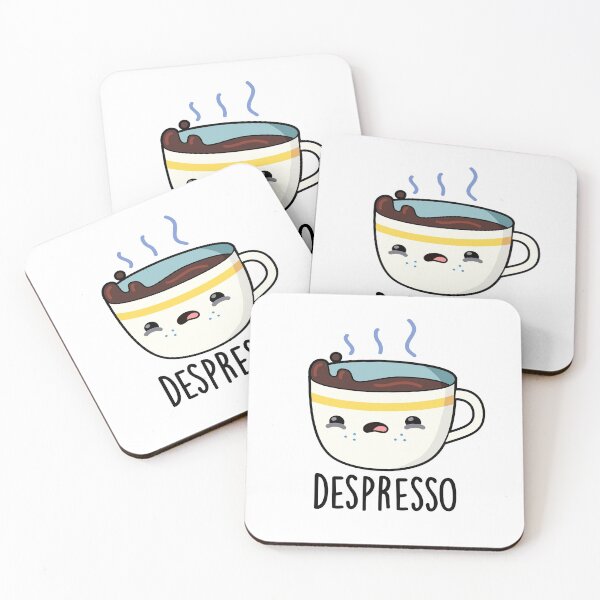 Item preview, Depresso Funny Sad Espresso Coffee Puns  designed and sold by punnybone.