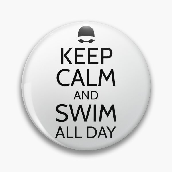 Item preview, Keep Calm And Swim All Day Black designed and sold by curledup-cat.