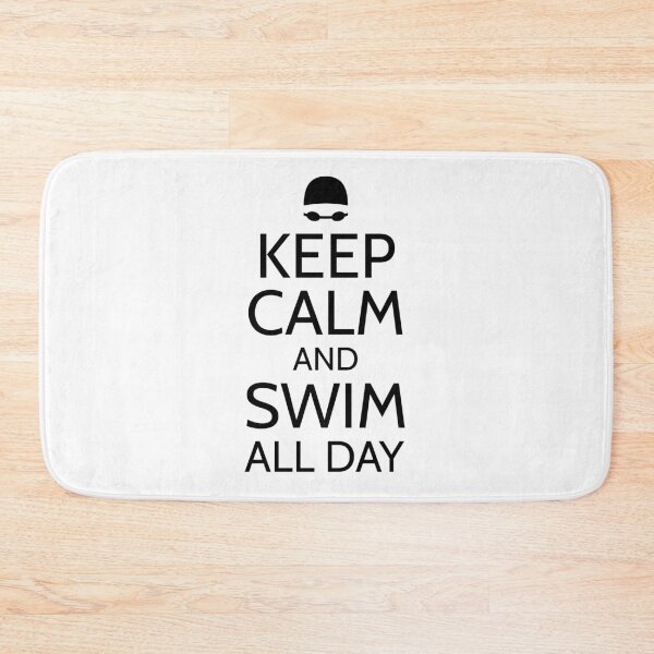 Item preview, Keep Calm And Swim All Day Black designed and sold by curledup-cat.