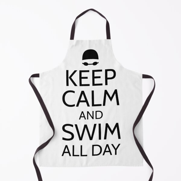 Item preview, Keep Calm And Swim All Day Black designed and sold by curledup-cat.