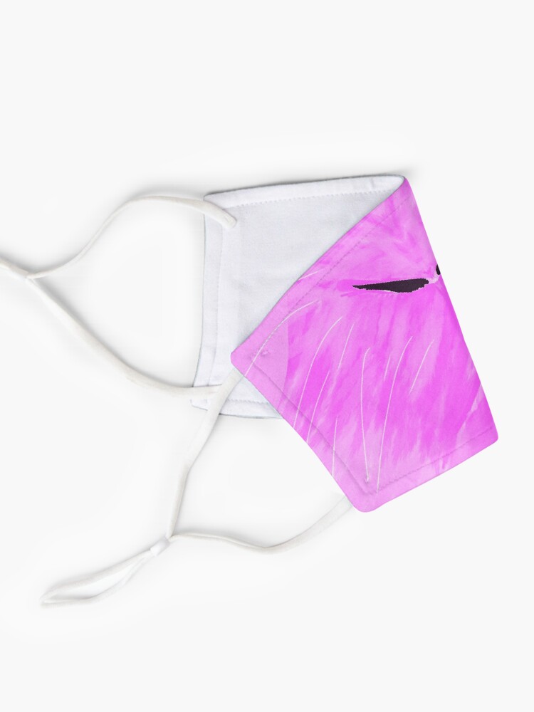 Alternate view of Fluffy Pink Bunny Face Mask Mask