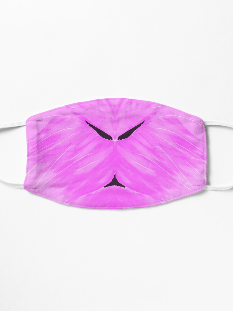 Alternate view of Fluffy Pink Bunny Face Mask Mask
