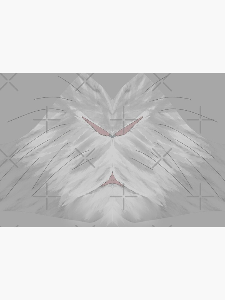 Fluffy Bunny White Face Mask by GothickangelCa