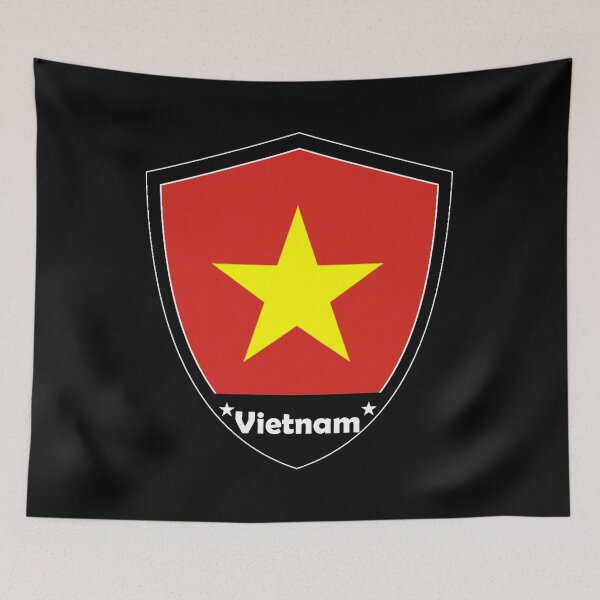 Item preview, Vietnam Flag Badge designed and sold by Gina-Driada.