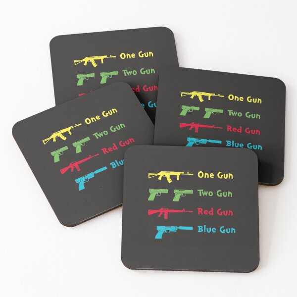 Item preview, One Gun Two Gun Red Gun Blue Gun designed and sold by gkao.