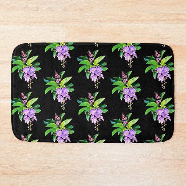 Item preview, Purple, Flowers, Green Leaves, Colorful, Butterfly, Pattern Design designed and sold by Geo  Artwork.