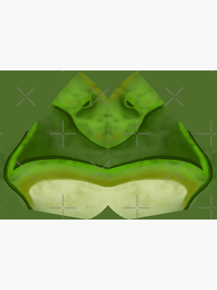 Green Frog Face Mask by GothickangelCa