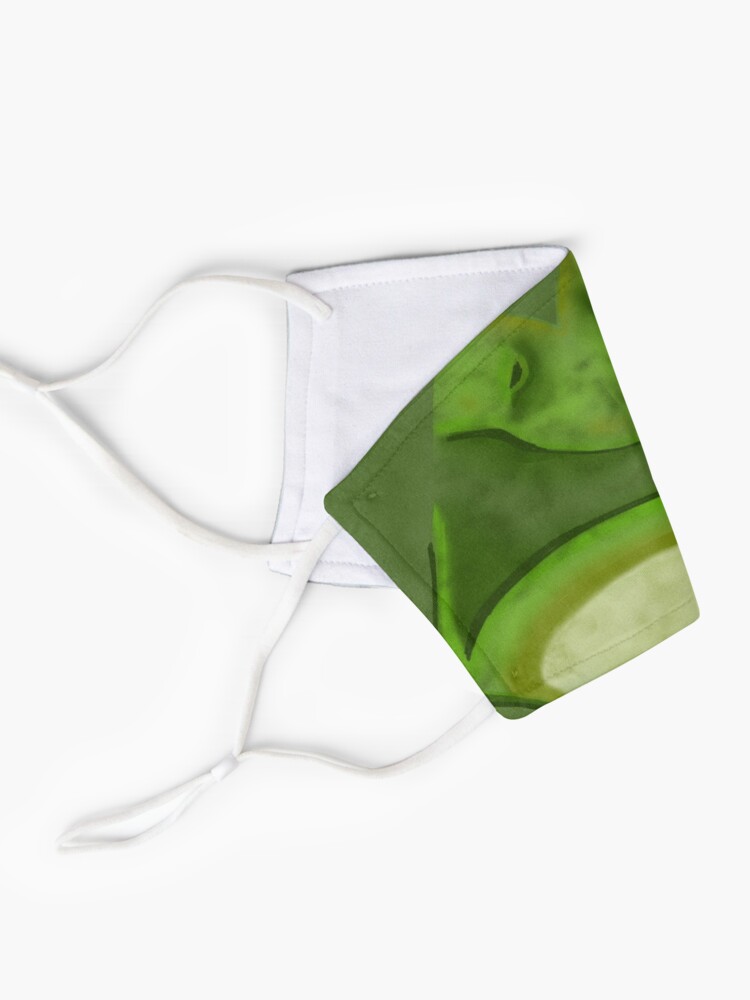Alternate view of Green Frog Face Mask Mask