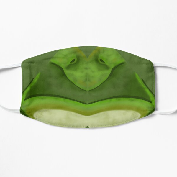 Green Frog Face Mask Flat Mask