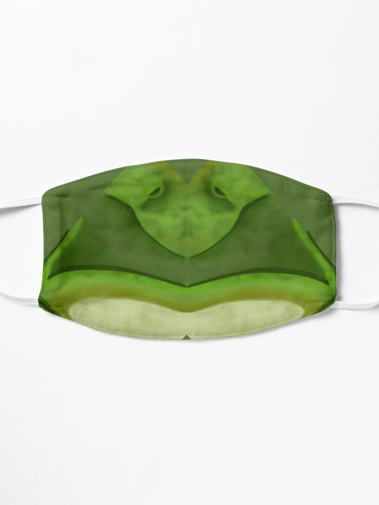 Alternate view of Green Frog Face Mask Mask