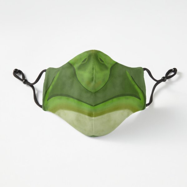 Green Frog Face Mask Fitted 3-Layer