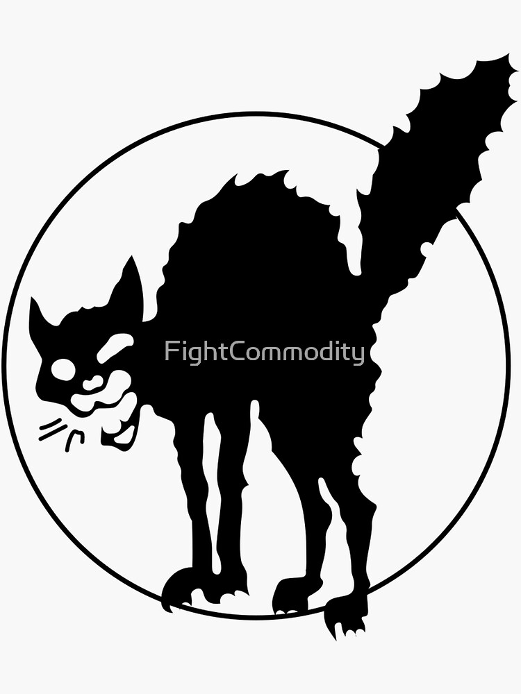 Thumbnail 3 von 3, Sticker, IWW Schwarze Katze designt und verkauft von FightCommodity.