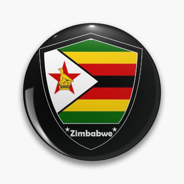Item preview, Zimbabwe Flag Badge designed and sold by Gina-Driada.