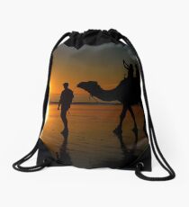 Camels on Cable Beach 1 Drawstring Bag