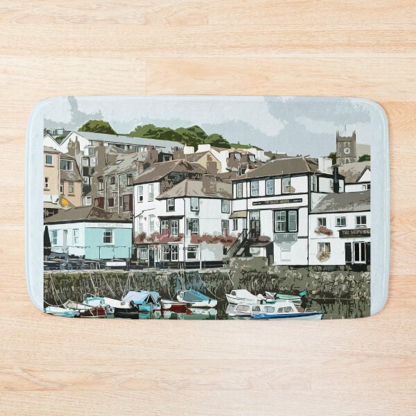 Item preview, Cornwall, Falmouth Harbour. Travel poster. Cornish gift designed and sold by BarbaraGlebska.