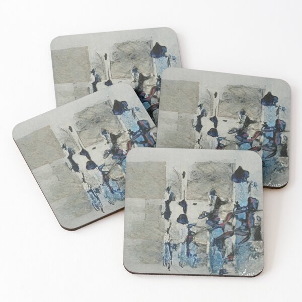 Home-office Runway Coasters (Set of 4)
