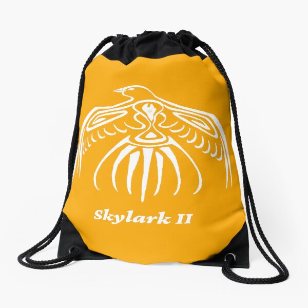 Skylark II Orange Drawstring Bag
