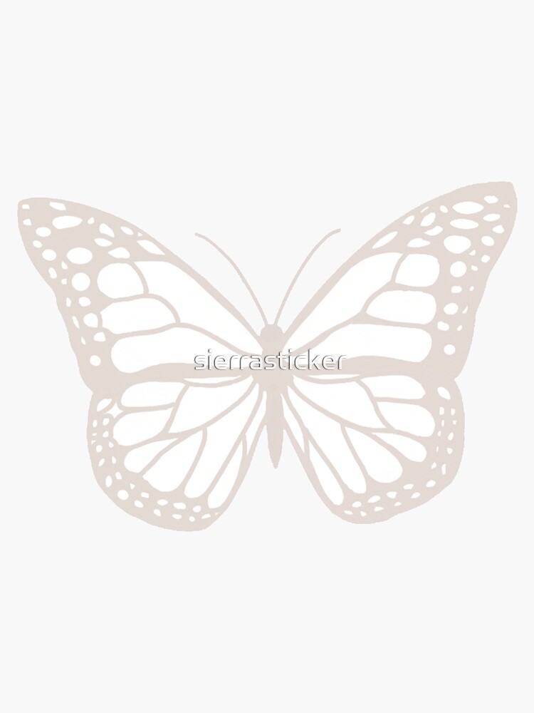 "WHITE BUTTERFLY" Sticker for Sale by sierrasticker Redbubble