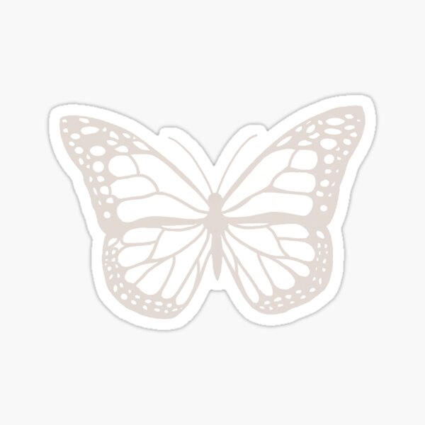 "WHITE BUTTERFLY" Sticker for Sale by sierrasticker Redbubble