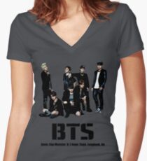 BTS Bangtan Boys Shirt mit V-Ausschnitt