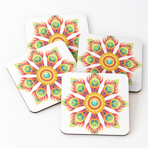 Item preview, Mandala Dotted with orange And Green color -Mandal pattern designed and sold by chetan786.