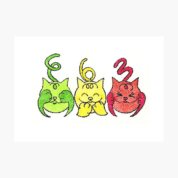 Les trois chats Impression photo