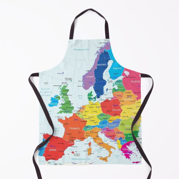 Item preview, Europe Map with the border, countries, capitals and major cities designed and sold by mashmosh.