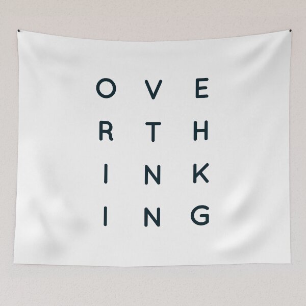 Item preview, Overthinking black and white designed and sold by Thought2reality.