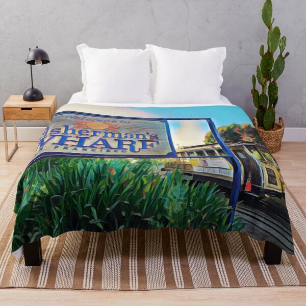 Item preview, Fisherman's Wharf San Francisco Trolley Art designed and sold by sincerely-olive.