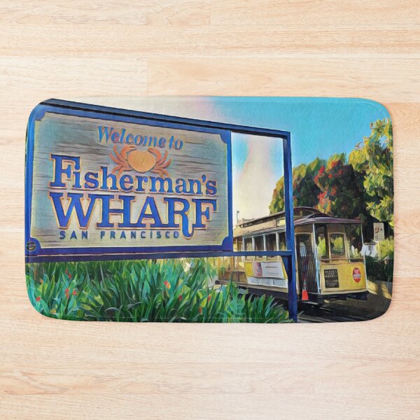 Item preview, Fisherman's Wharf San Francisco Trolley Art designed and sold by sincerely-olive.