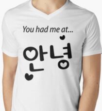 You had me at annyeong! Men's V-Neck T-Shirt