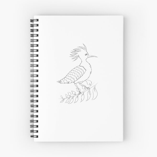 Item preview, colorless pretty Eurasian hoopoe (hudhud) - white background designed and sold by bunnyEmanArt.