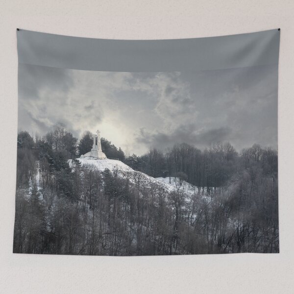 Item preview, White Three Crosses - a monument in Vilnius, Lithuania designed and sold by lena-maximova.
