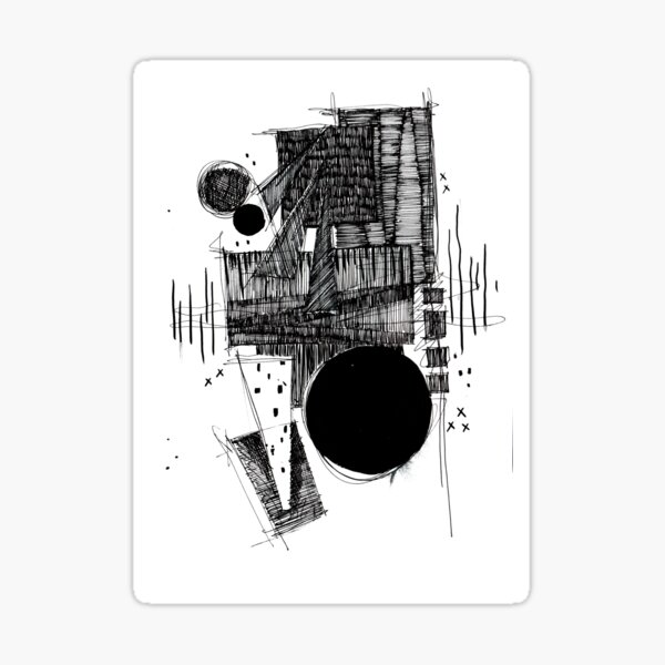 Monochrome Architecture 024 Sticker