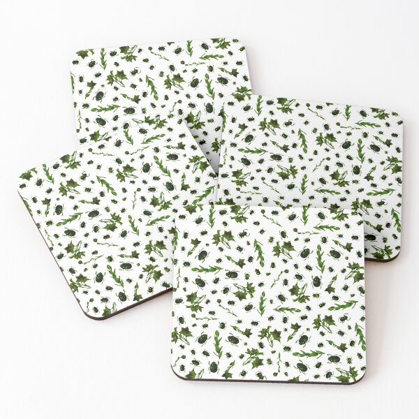 Item preview,  Scarabs and Plants Green Pattern designed and sold by zazuzanta.
