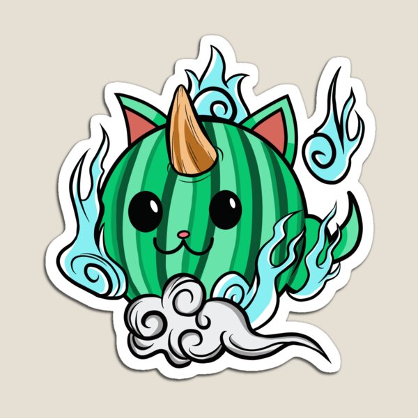 Aperçu de l'œuvre Hozuki, adorable chaton pastèque créée et vendue par SomaPaws.