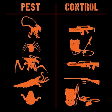 Artwork thumbnail, Pest Control - orange by CCCDesign