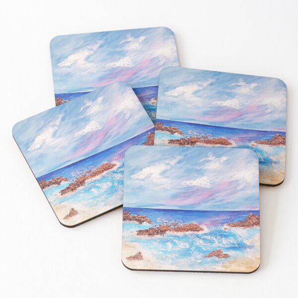 Item preview, Lazy Days of Summer Wavy Beach Artwork  designed and sold by Ilana Khoshsima.