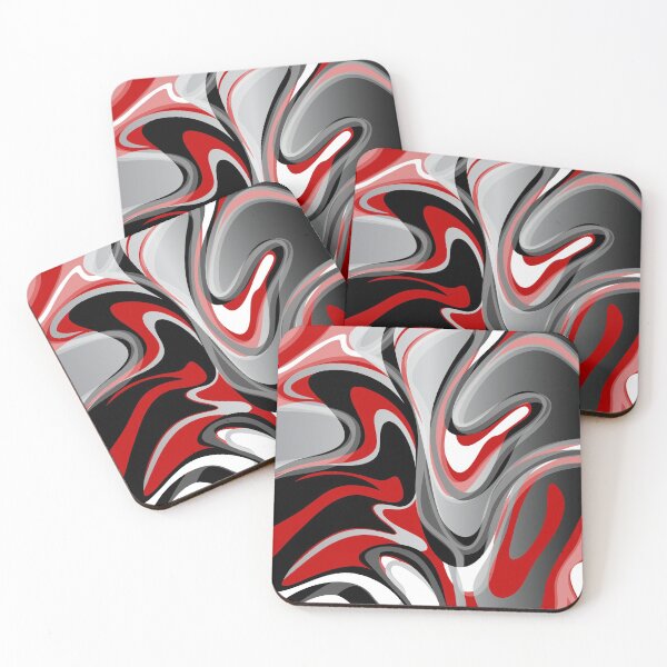 Item preview, Liquify - Red, Gray, Black, White designed and sold by Elsy's Art.