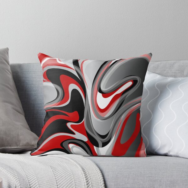 Item preview, Liquify - Red, Gray, Black, White designed and sold by Elsy's Art.
